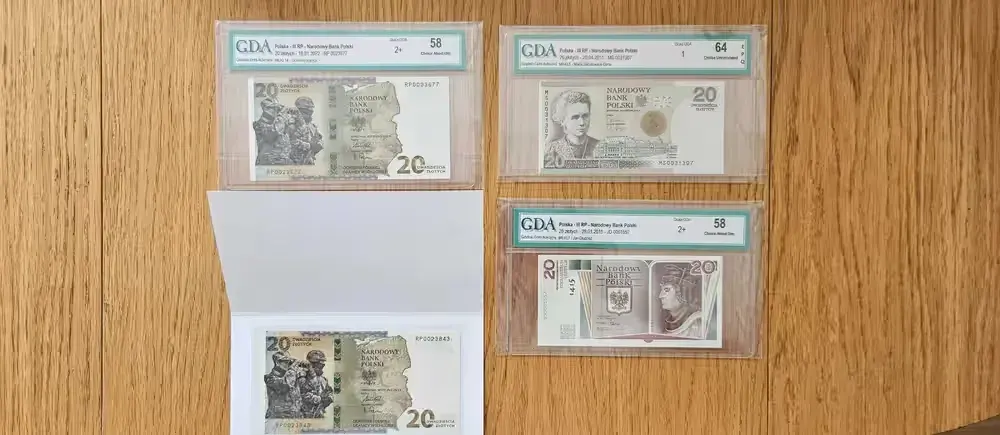 Zestaw banknotów kolekcjonerskich (Jan Długosz + inne + foldery) — praca twórcy Joachim na Freshwall Marketplace