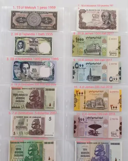 Banknoty ze świata UNC — praca twórcy Irena K. na Freshwall Marketplace