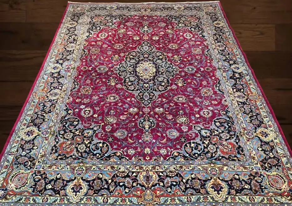 Kaszmirowy Mashhad  Sygnowany perski dywan z Iranu  Wełna kork 242x340 — praca twórcy Gallery-Rugs na Freshwall Marketplace