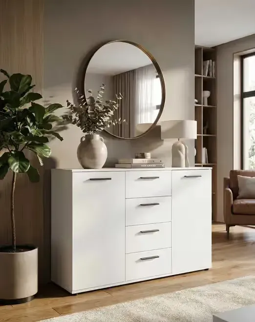 Komoda biała z szufladami i szafkami do sypialni salonu 120x85x35cm — praca twórcy MEBLEDC na Freshwall Marketplace