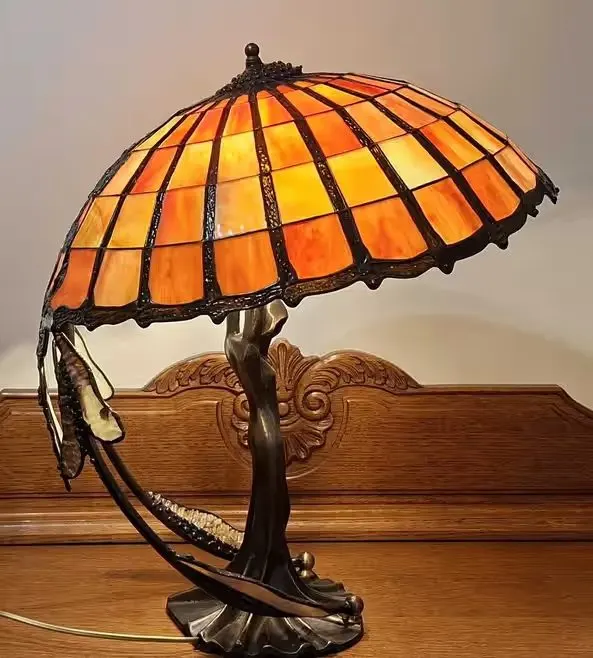 Piękna Lampa witrażowa (w stylu Tiffany) FLYING LADY 50x46cm,wys.54cm-stan idealny — praca twórcy Jola na Freshwall Marketplace