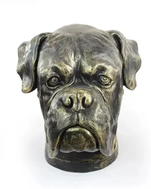 Bokser duża głowa z żywicy Art-Dog — praca twórcy Krzysztof Liszka na Freshwall Marketplace