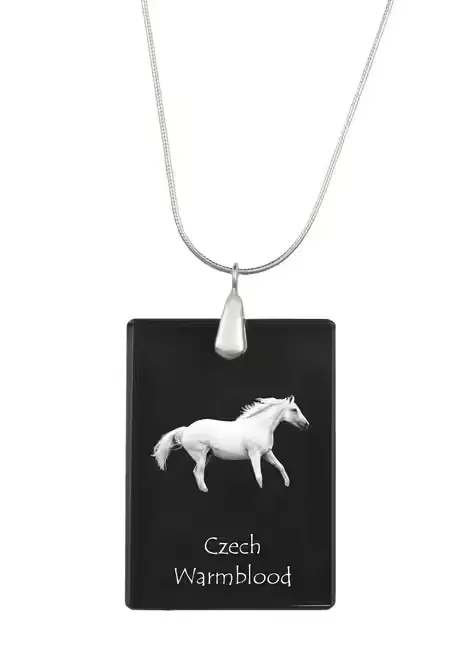 Czeski koń gorącokrwisty naszyjnik kryształowy z koniem Art-Dog — praca twórcy Krzysztof Liszka na Freshwall Marketplace