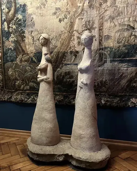 Duza polska Rzeźba ceramiczna  , ogrodowa lata 70 — praca twórcy marceranf na Freshwall Marketplace