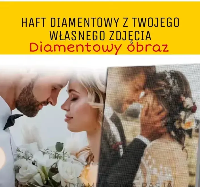 Haft diamentowy z WŁASNEGO ZDJĘCIA Twojego zdjęcia diamenciki KWADRATO — praca twórcy Karolina na Freshwall Marketplace
