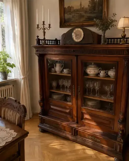 Kredens witryna neorenesans ok. 1900 — praca twórcy Tadeusz na Freshwall Marketplace