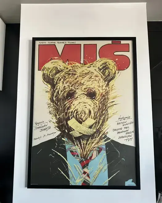 MIŚ (B1 97X67CM) - FIlmowy Plakat PRL - PĄGOWSKI - W ramie - Unikat — praca twórcy Sebastian na Freshwall Marketplace