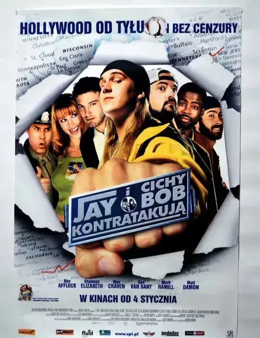 Oryginalny plakat kinowy Jay i Cichy Bob kontratakują 2001 Kevin Smith 68x98 cm B1 retro — praca twórcy IG88 na Freshwall Marketplace
