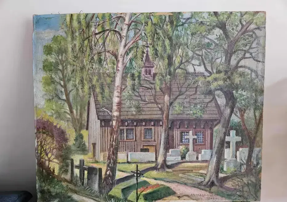 Stanisław Masłowski obraz olejny z 1904 roku  U N I K A T ! — praca twórcy Zibi na Freshwall Marketplace