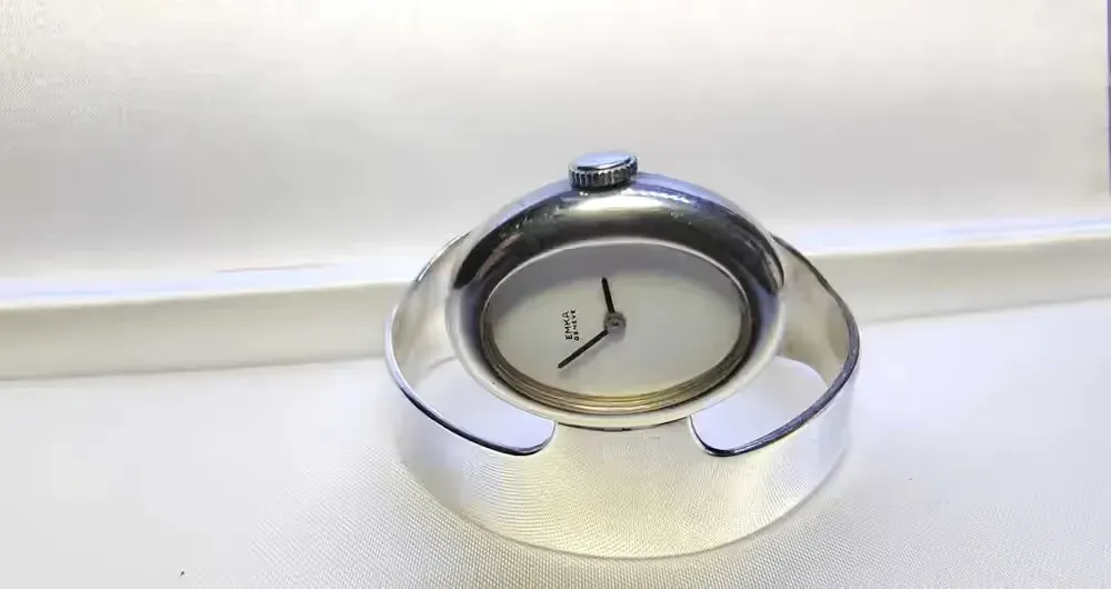 Zegarek EMKA Geneve ze srebrną bransoletą mankietową - pr. 800 — praca twórcy Felix na Freshwall Marketplace