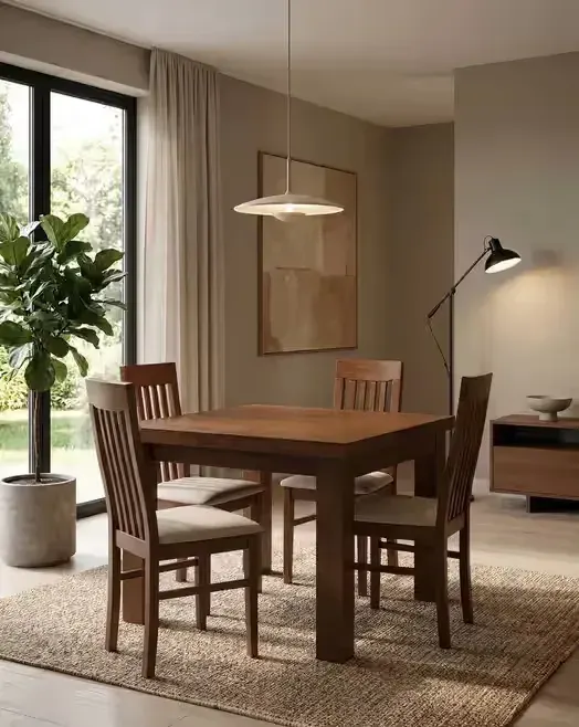 Stół Nowoczesny Skrzyniowo-ramowy 100x100+2x55cm + 4 krzesła — praca twórcy JNP Meble Nowak na Freshwall Marketplace