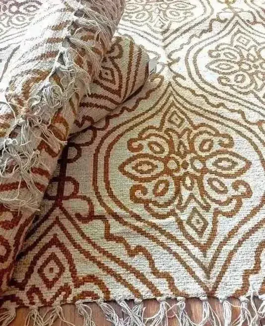 2x Duży dywan 180x120 Dwa Dywany boho na taras balkon patio z frędzlami dywanik mata prezent — praca twórcy LUKSSAR na Freshwall Marketplace