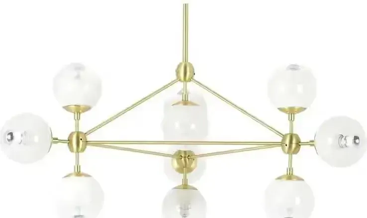 Lampa Planetario zloto szczotkowane, 10 kloszy - stan idealny — praca twórcy Jadwiga na Freshwall Marketplace