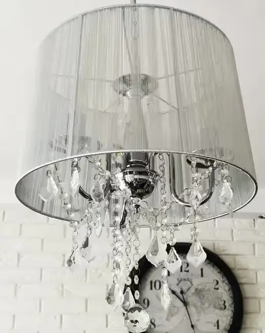 Lampa sufitowa kryształki glamour+lustro okragłe — praca twórcy Małgorzata na Freshwall Marketplace