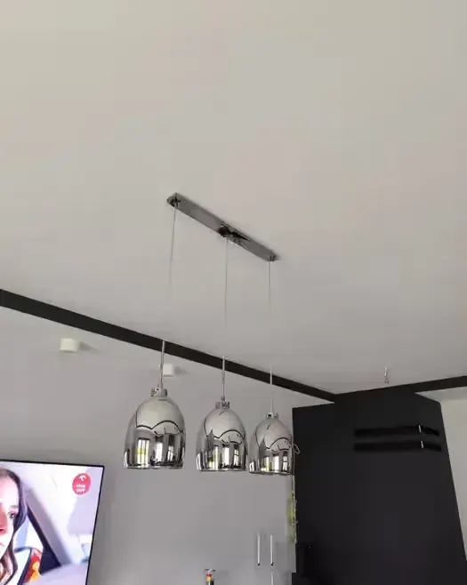 Lampa sufitowa wisząca Alfa Ronda chromowana-grafit wym: 100 x 70 x 18 cm, na 3 żarówki E27 — praca twórcy Jolanta na Freshwall Marketplace