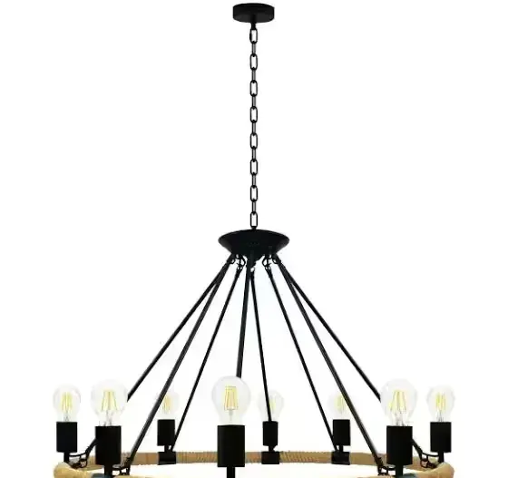 Lampa wisząca duża  Arthur 8 x 60 W E27 żyrandol koło boho — praca twórcy Ula na Freshwall Marketplace