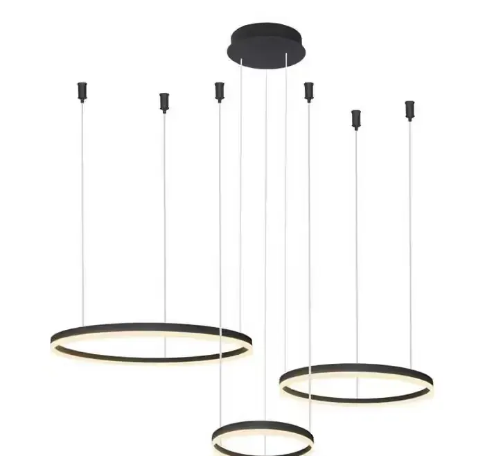 Lampa wisząca Halo 80+60+40 czarne ringi LED pilot 120W 3000K-6500K 1100lm AZ4972 Azzardo — praca twórcy Karol na Freshwall Marketplace