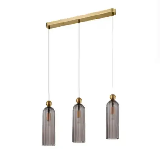 Lampa wisząca Piega 3 klosze dymione stan idealny styl nowojorski — praca twórcy Anna na Freshwall Marketplace
