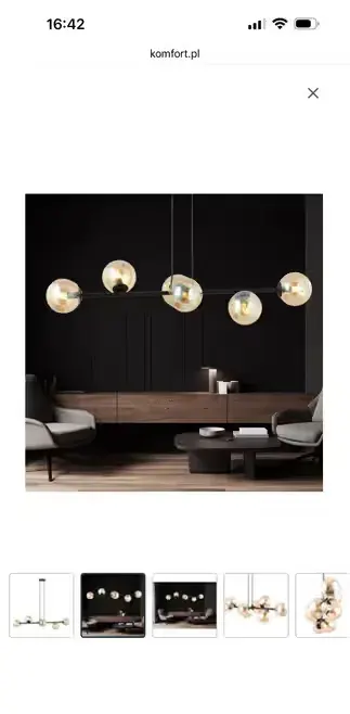 Lampa Wisząca Rossi 6 Bl876/6 6xe14 Miodowa — praca twórcy patrycja na Freshwall Marketplace