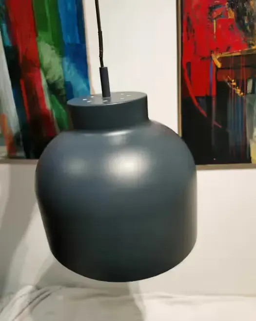 Lampa wisząca stalowa kolor antracyt, styl industrialny — praca twórcy Kowal na Freshwall Marketplace