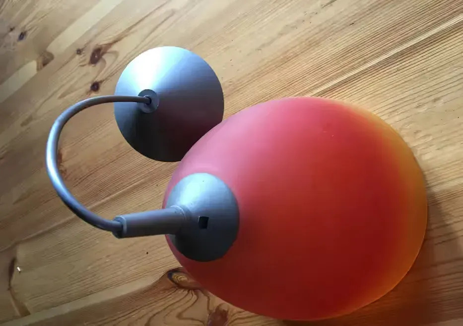 Lampa wisząca, żyrandol, industrialna, szklany klosz, retro — praca twórcy Bea na Freshwall Marketplace