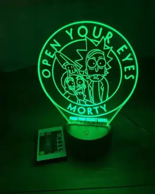 Lampka LED 3D Rick and Morty / Lamp — praca twórcy Ihor na Freshwall Marketplace