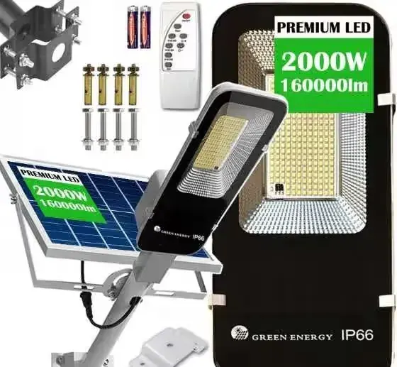 Latarnia Ogrodowa Lampa Solarna Na Słup Mocna 2000W PANEL Uliczna — praca twórcy Kukai24 na Freshwall Marketplace