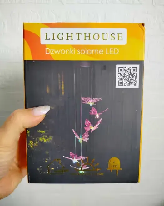 Lighthouse dzwonki solarne LED motyle zmieniające kolor 6 sztuk — praca twórcy Arleta na Freshwall Marketplace