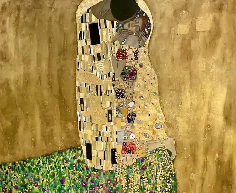 Obraz olejny na płótnie Pocałunek Gustaw Klimt — praca twórcy Karolina na Freshwall Marketplace