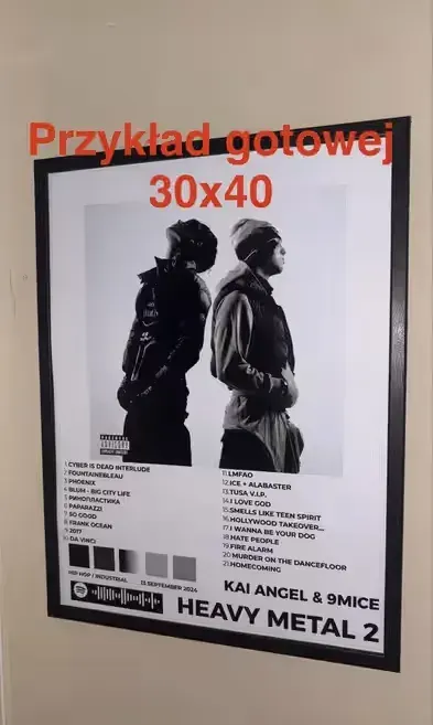 Plakat Muzyczny w ramie | Twój ulubiony album/piosenka na zamówienie — praca twórcy TimohaA na Freshwall Marketplace