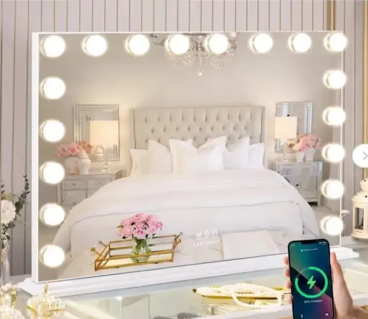 FENCHILIN Hollywood Lustro z oświetleniem LED Port USB 80 X 60 cm — praca twórcy kamil na Freshwall Marketplace