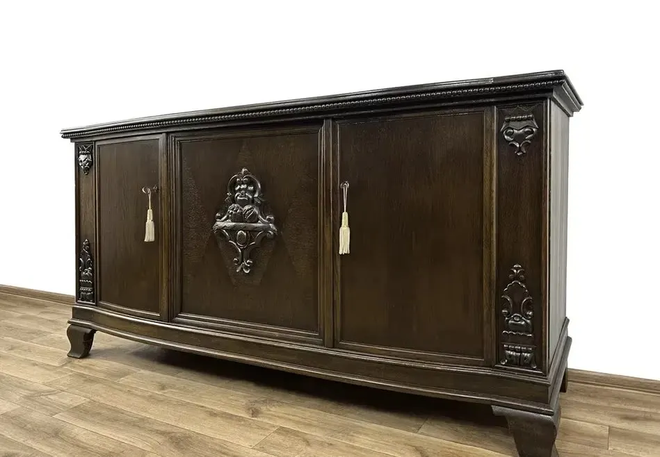 KOMODA antyk BUFET 3-DRZWIOWY płaskorzeźby 2 szuflady SZAFKA pod TV RT — praca twórcy Karol W. na Freshwall Marketplace