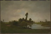 A River Landscape — Théodore Rousseau — ujęcie 2