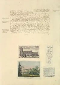 Leaf from Aedes Walpolinae mounted with a hand-written sheet, two prints and a printed sheet with drawn additions: (a): Sermon on Painting, continued; (b): St. Peter's Church at Walpole; (c): Chateau de Picton; (d): Monument of Eudo de Arsie; (e) Pri — ujęcie 2