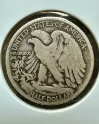 1/2 (pół dolara) 108 lat Srebro. $ Dolar — ujęcie 2