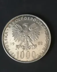 1000zl-okolicznosciowa-J.Pawel ll-1982- sr31mm-14,24gr -Ag 625 — ujęcie 4