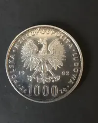 1000zl-okolicznosciowa-J.Pawel ll-1982- sr31mm-14,24gr -Ag 625 — ujęcie 3