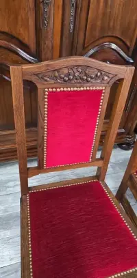 4 Krzesła W Stylu Secesyjnym / Secesja / Tapicerowane / — ujęcie 3