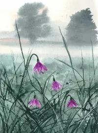 Akwarela A5 ,,Melancholijny początek lata" — ujęcie 2