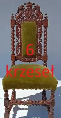Antyczny stół drewniany – rzeźbiony, na kółkach — ujęcie 4