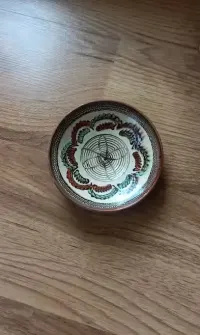 Antyk Mołdawskie miseczki ceramiczne, ręcznie zdobione ok 1925r — ujęcie 5