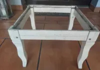 Antyk vintage  taboret stary antyk art deco krzesło ławka — ujęcie 2