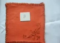 B. serwetki małe len (haft ręczny i szydełko)  5 szt. (pomarańcz+rudy) — ujęcie 3