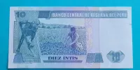 Banknot 10 Intis 1987 - Peru — ujęcie 2