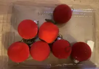 Bombki choinkowe pluszowe aksamitne serduszka i okragle retro prl — ujęcie 4