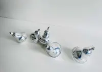 Bombki dzwonki Vintage 5 sztuk / Bombki srebrne Vintage z okresu PRL — ujęcie 3
