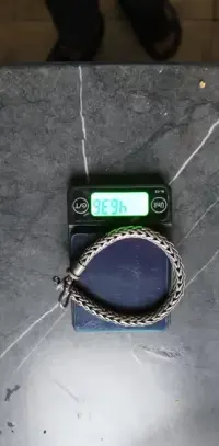 Bransoleta męska srebrna,etniczna,Bali,ręcznie robiona 46.3 g,naturalna patyna — ujęcie 4