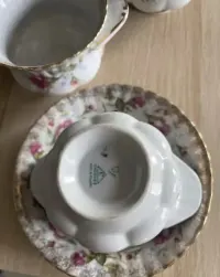 Bulionówki Chodzież wzór Iwona 6 par porcelana PRL vintage — ujęcie 2