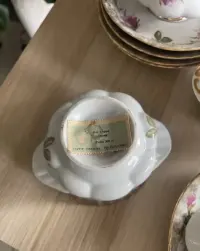 Bulionówki Chodzież wzór Iwona 6 par porcelana PRL vintage — ujęcie 3