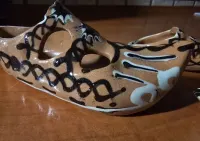 Buty buciki z prl ceramiczne ręcznie malowane polecam 3 sztuki — ujęcie 3